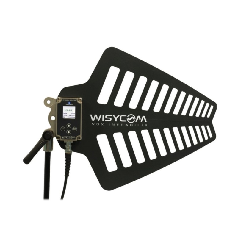 Wisycom LFA – Antenne directive active UHF 410-1300 MHz ultra large bande Wisycom LFA – Antenne directive active UHF 410-1300 MHz ultra large bande