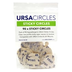 URSA Sticky Circles – Pastilles adhésives hypoallergéniques pour micros cravate