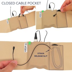 URSA Strap Ceinture 120cm – Sangle élastique pour émetteur avec poche câble intégrée