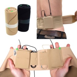 URSA Strap Double Poche – Ceinture élastique 1mm avec 2 supports émetteur et poche câble