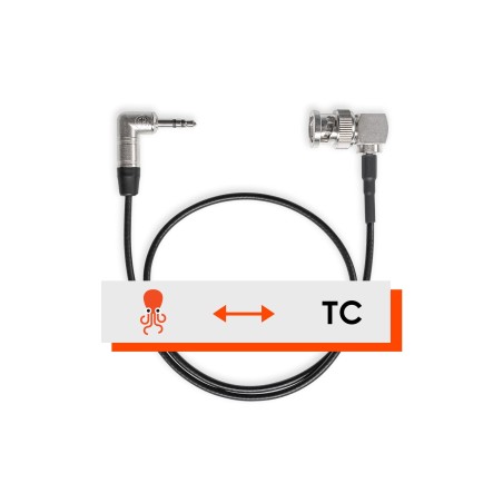 Tentacle Cable C08 – Câble Timecode Jack 3,5 mm vers BNC (angle droit)