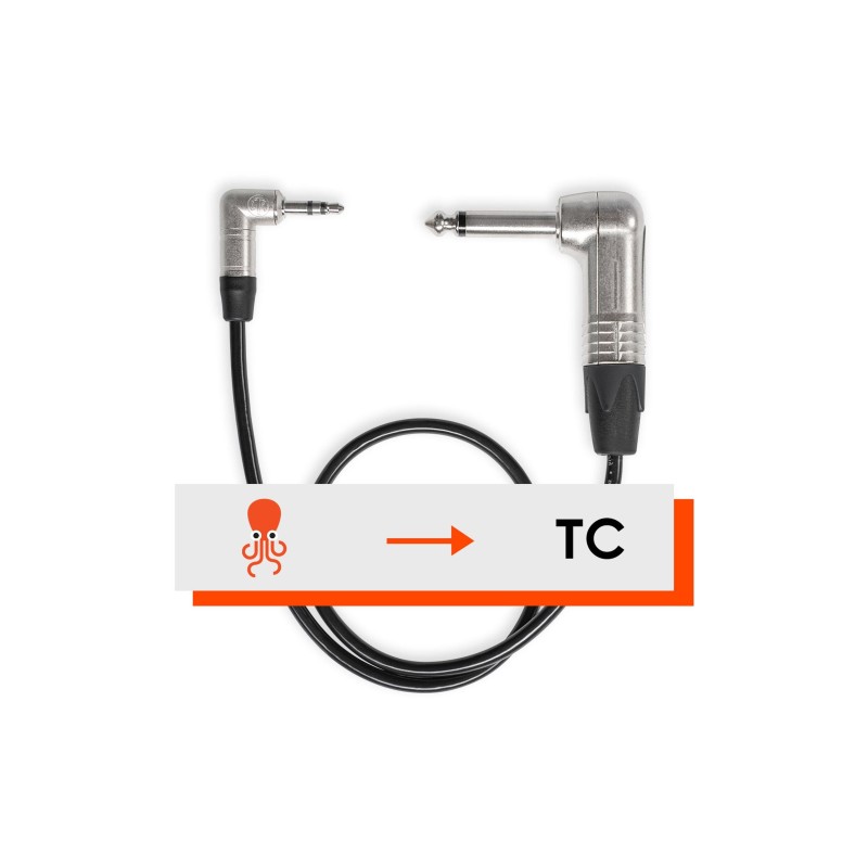 Tentacle Cable C10 – Câble Timecode Mini-Jack 3,5 mm vers Jack 6,3 mm (angle droit)