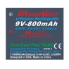 Batterie rechargeable iPowerUS 9V 800mAh Li-Polymer – Livraison UPS Europe