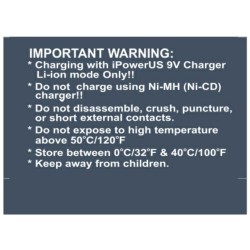 IPOWER US 9V800mAh
