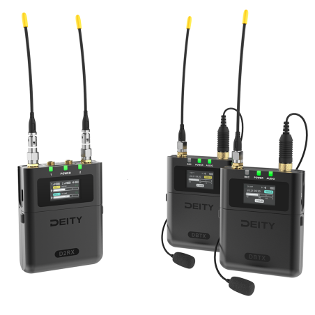 Deity THEOS Kit – Système sans fil numérique UHF 2 canaux avec enregistreur 32-bit float